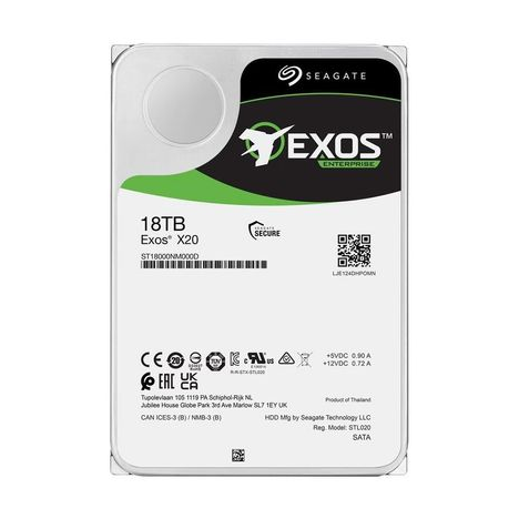Жесткий диск HDD Seagate Exos X20 18TB SAS 7200 512e/4Kn 256MB