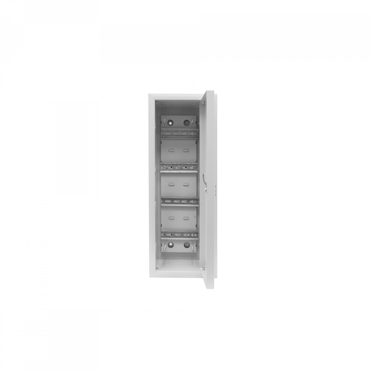 Универсальный настенный шкаф, встраиваемый, монтажная площадка, 4 рейки DIN 35 (21 место)