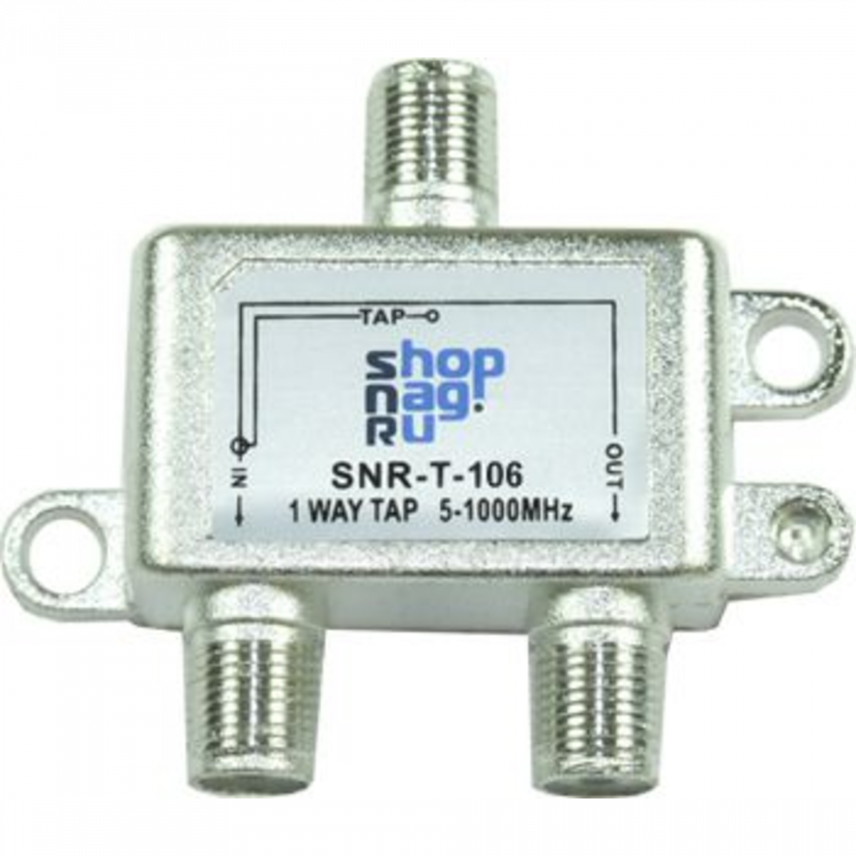 Ответвитель абонентский SNR-T-106 на 1 отвод вносимое затухание IN-TAP 6dB.