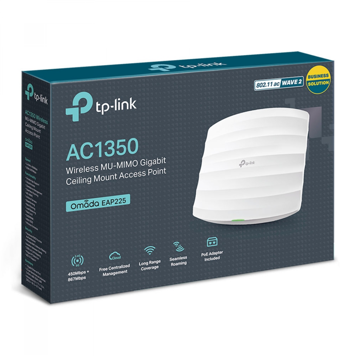 AC1350 Wave 2 Гигабитная двухдиапазонная потолочная точка доступа Wi-Fi