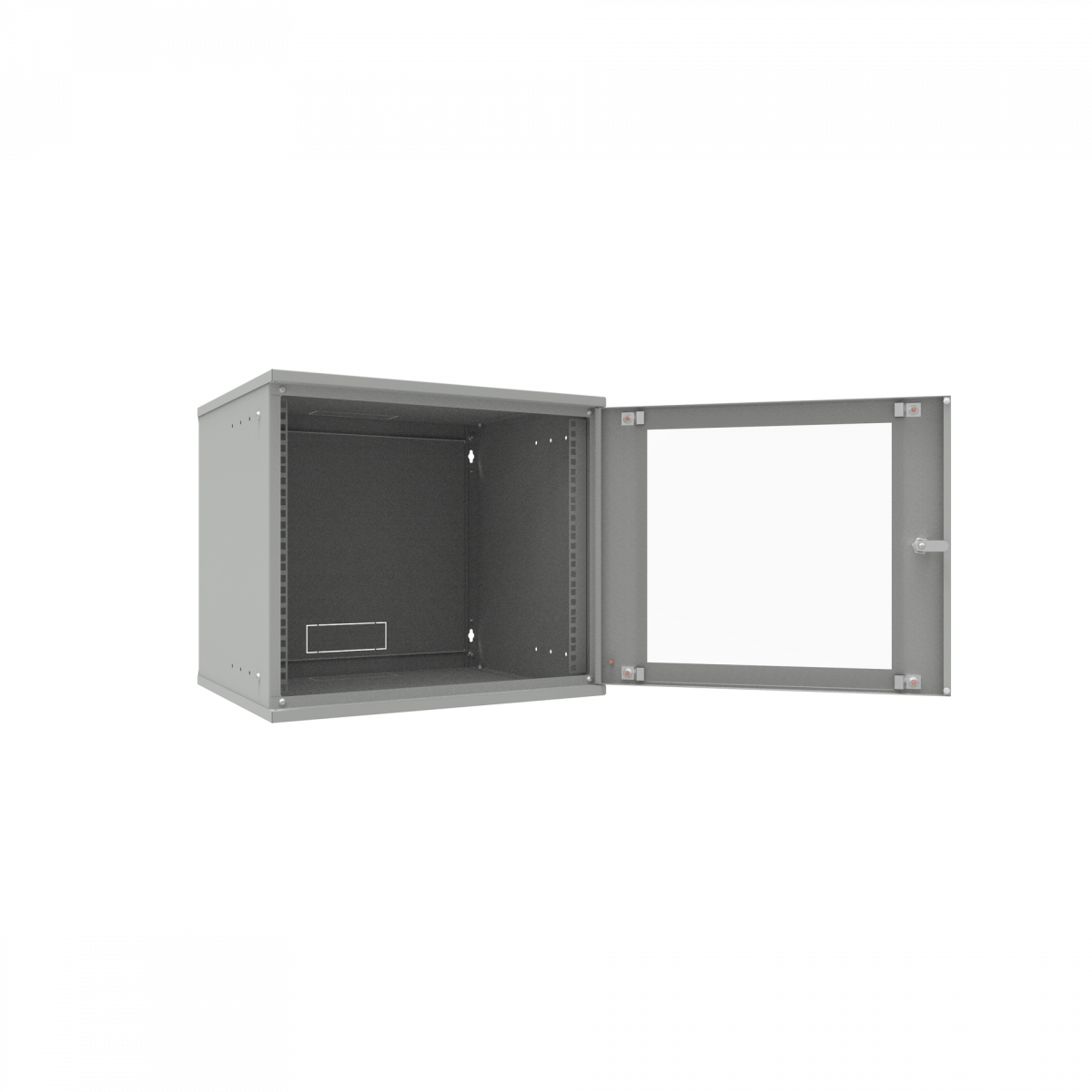 Шкаф телекоммуникационный настенный 9U, 523х450х465мм серия LITE (стеклянная дверь)