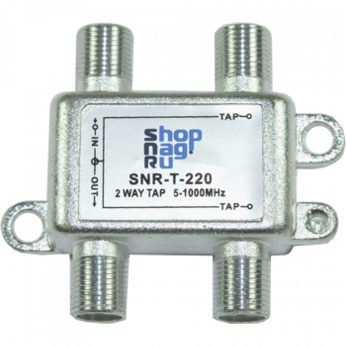 Ответвитель абонентский SNR-T-220 на 2 отвода, вносимое затухание IN-TAP 20dB.