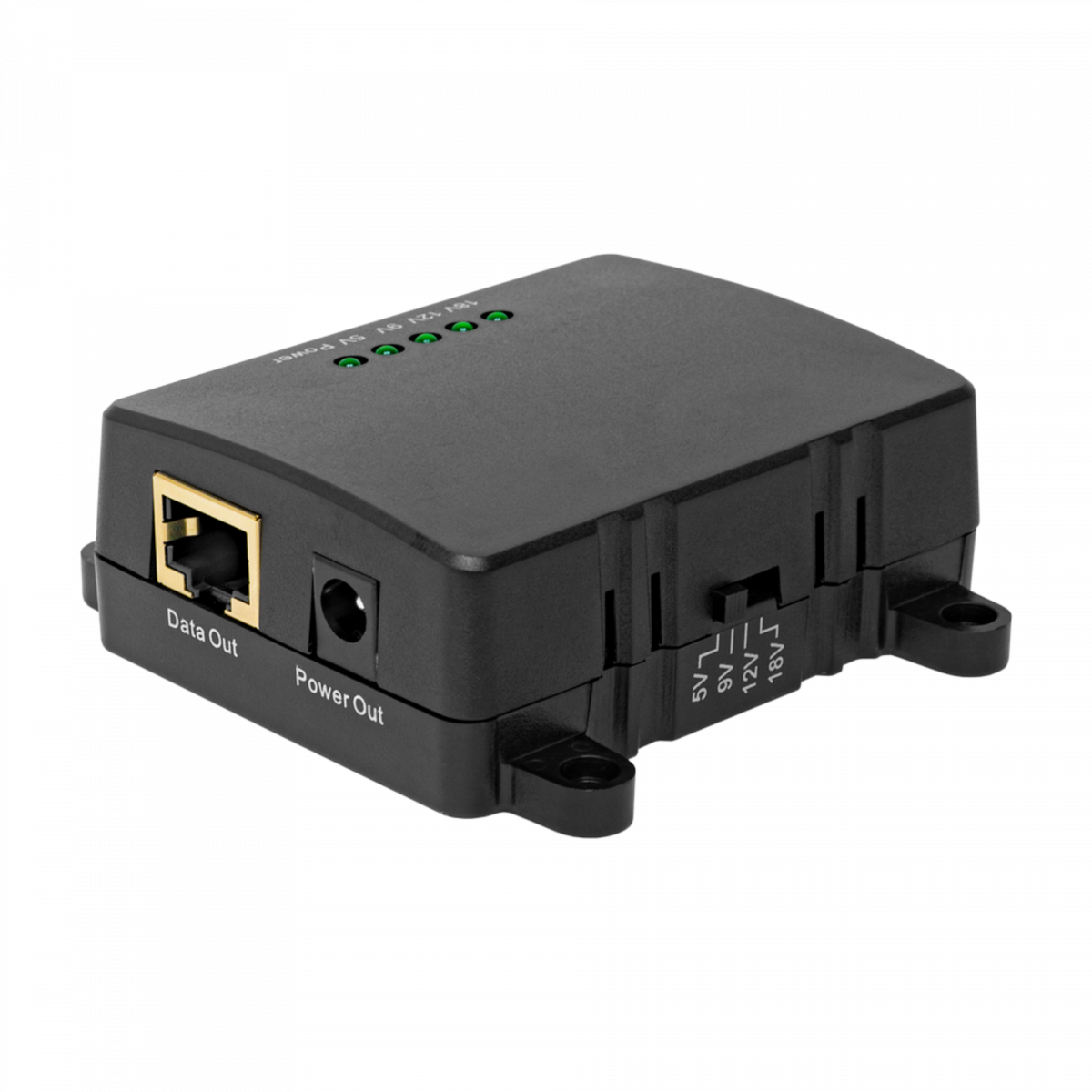 1-портовый сплиттер PS-250-1 PoE 802.3af/802.3at 10/100/1000Mbps, 5В/3А, 9В/2.5А, 12В/2.5А, 18В/1.6А
