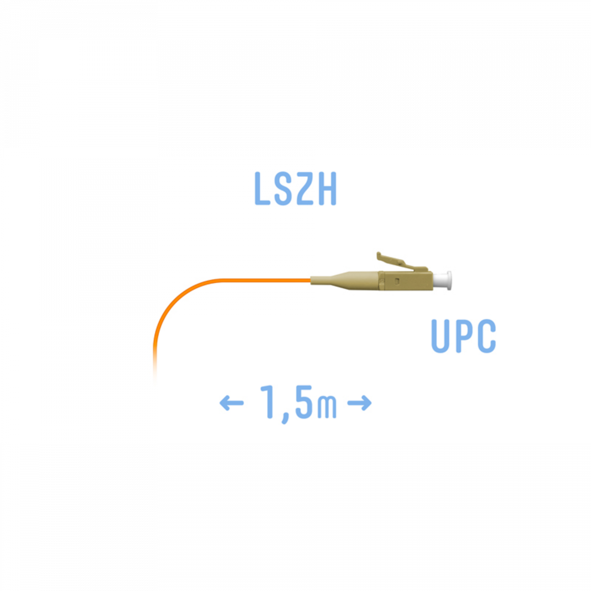 Пигтейл LC/UPC MM (0.9) 1.5 m