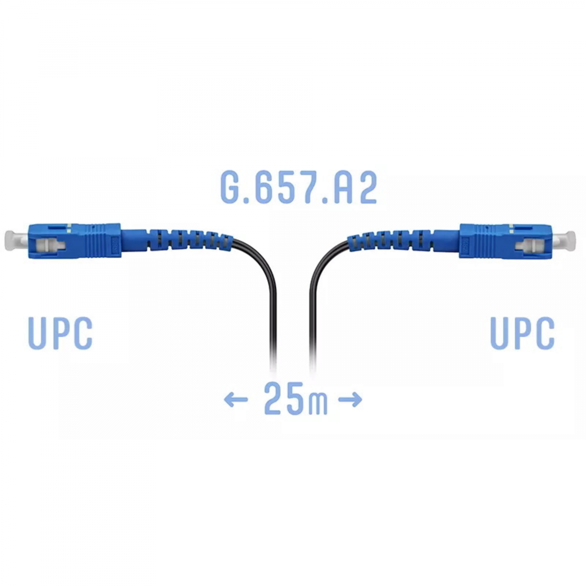 Патчкорд оптический FTTH SC/UPC, кабель 604-02-01, 25 метров