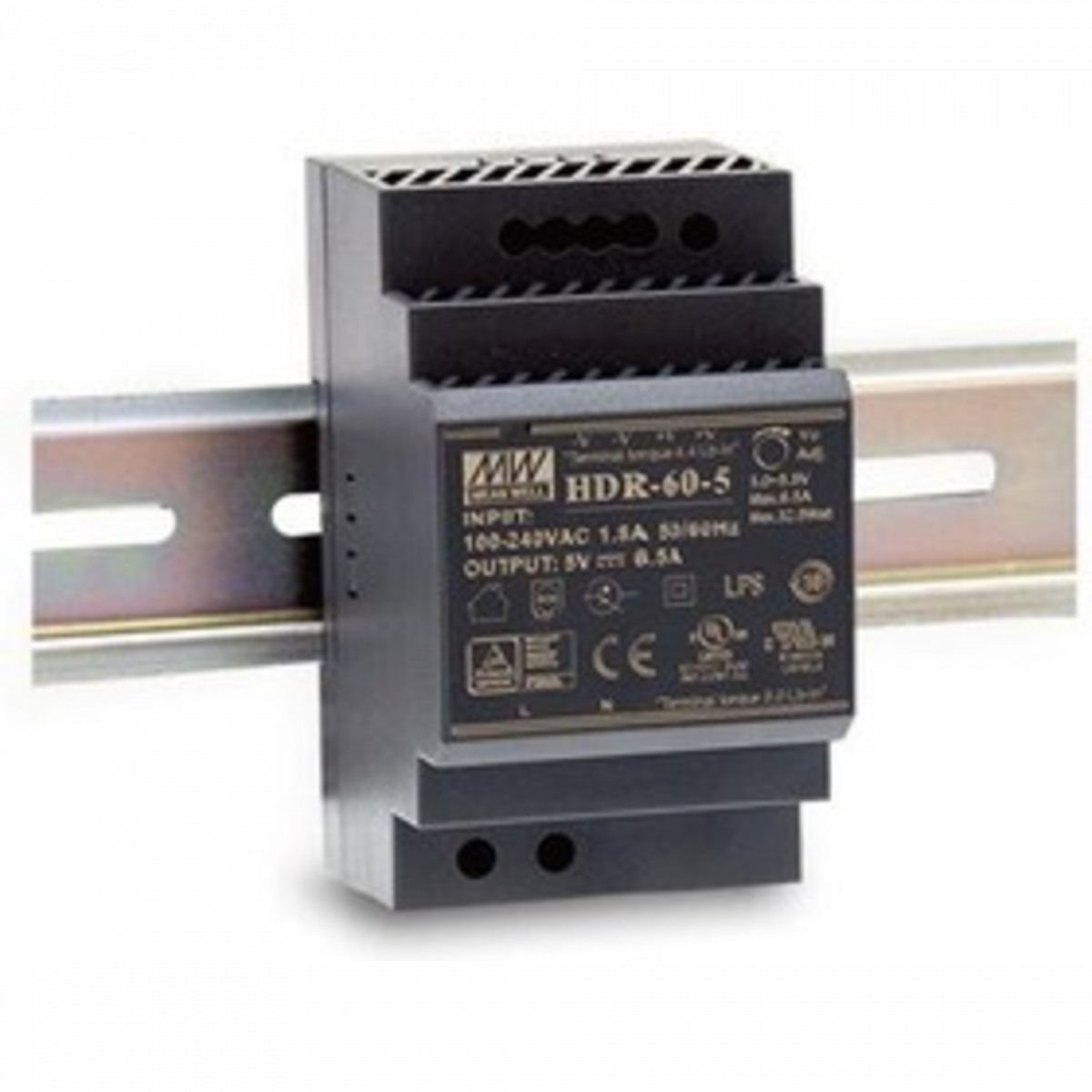 HDR-60-15 Блок питания на DIN-рейку, 15В, 4А, 60Вт Mean Well