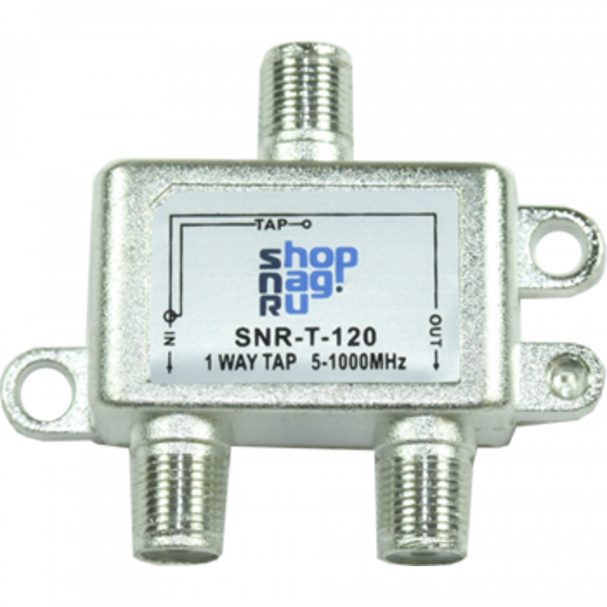 Ответвитель абонентский SNR-T-210 на 2 отвода вносимое затухание IN-TAP 10dB.