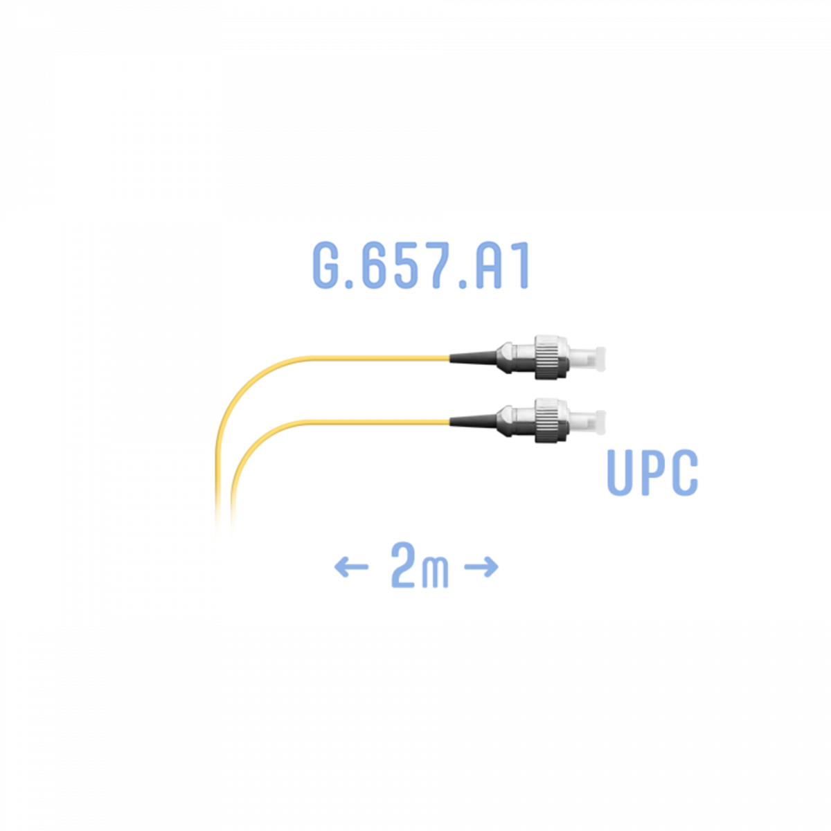 Шнур монтажный оптический FC/UPC SM G.657.A1 3 метра