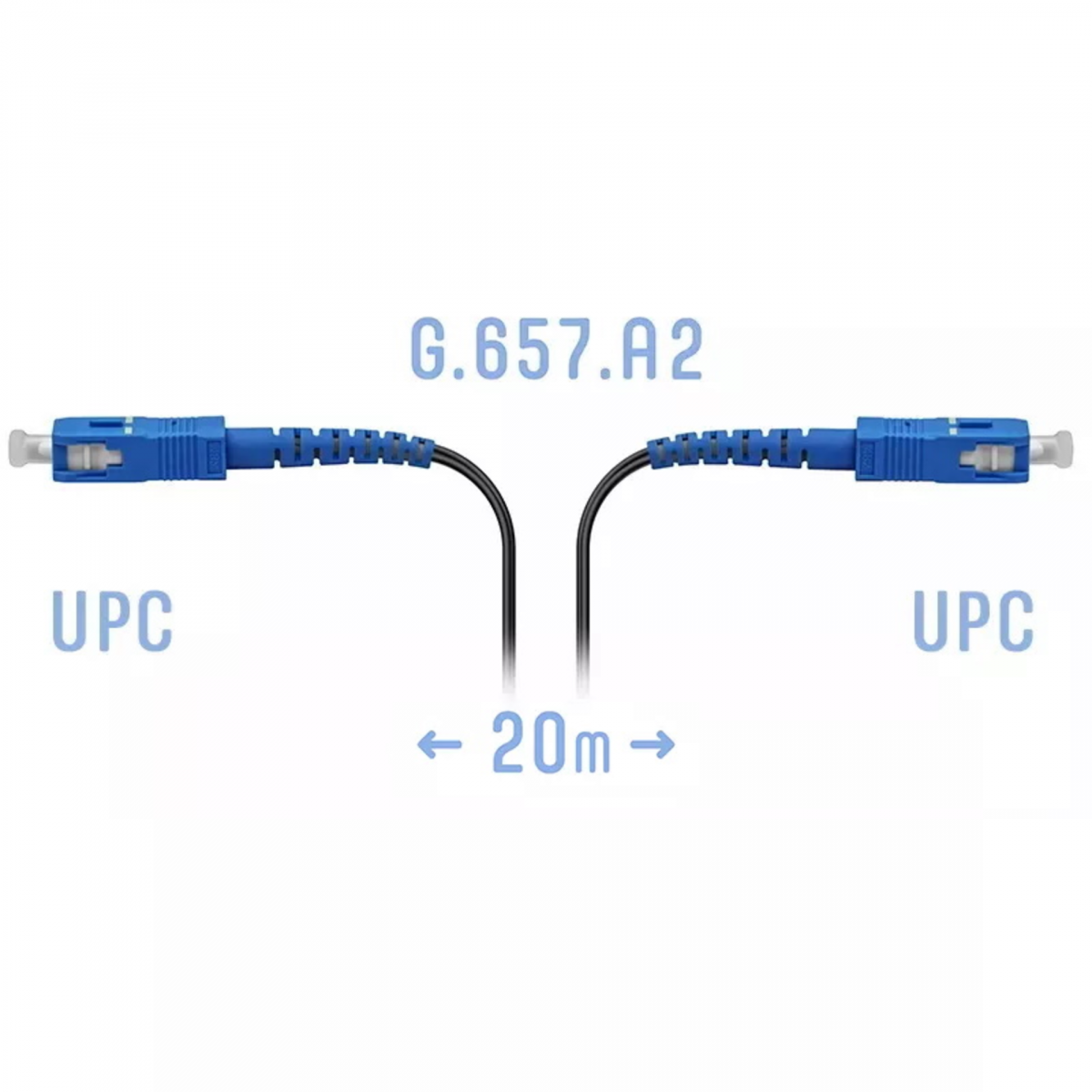 Патчкорд оптический FTTH SC/UPC, кабель 604-02-01, 20 метров