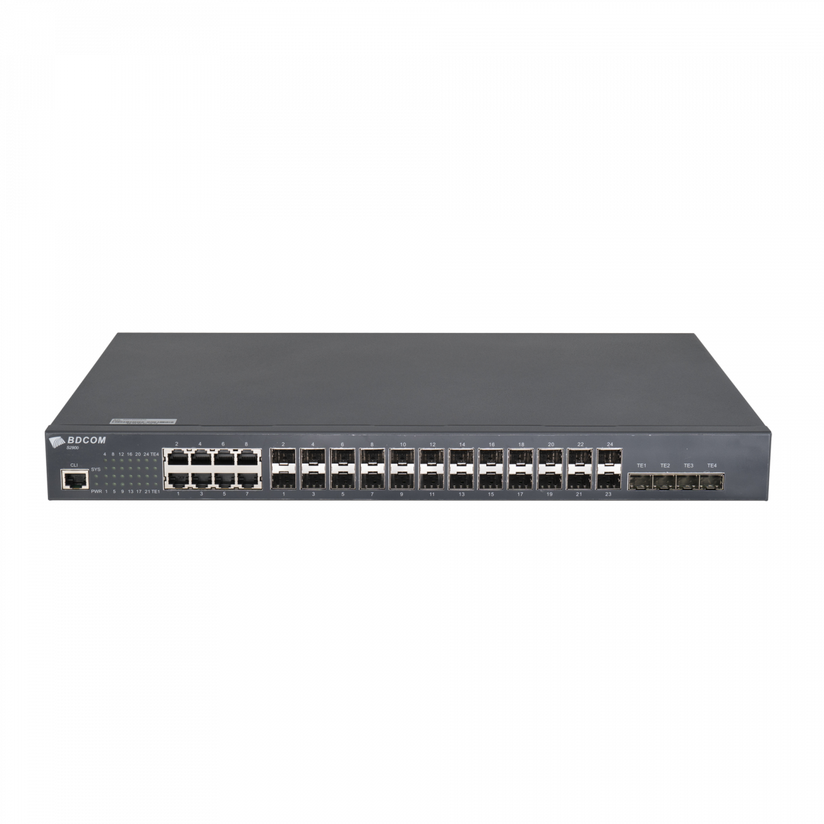 Управляемый коммутатор уровня 3 BDCOM S2900-24S8C4X, 16x 100/1000BaseX SFP, 8x Combo 10/100/1000BaseT / 100/1000BaseX SFP, 4x 1/10GE SFP+, 220VAC