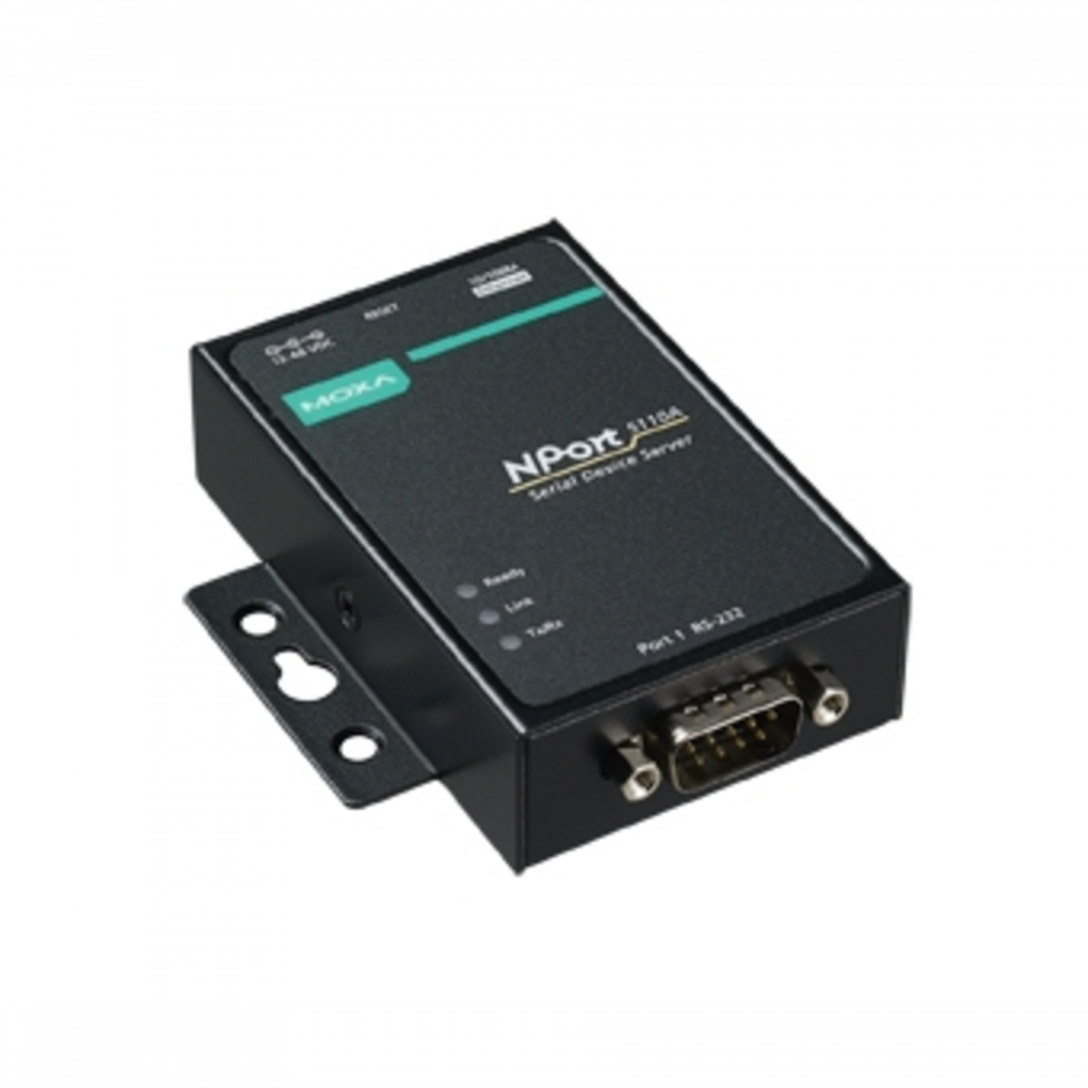 NPort 5110A-T 1-портовый усовершенствованный асинхронный сервер RS-232 в Ethernet с расширенным диапазоном температур MOXA
