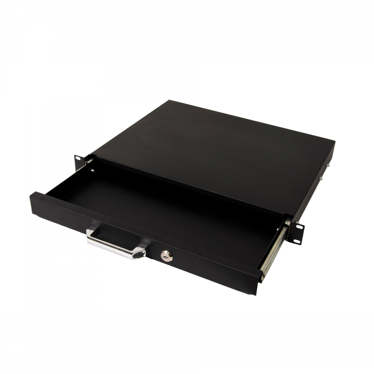Выдвижной ящик для документов глубиной 355мм, высота 1U, цвет-черный (SNR-CASE-355-1U-B)