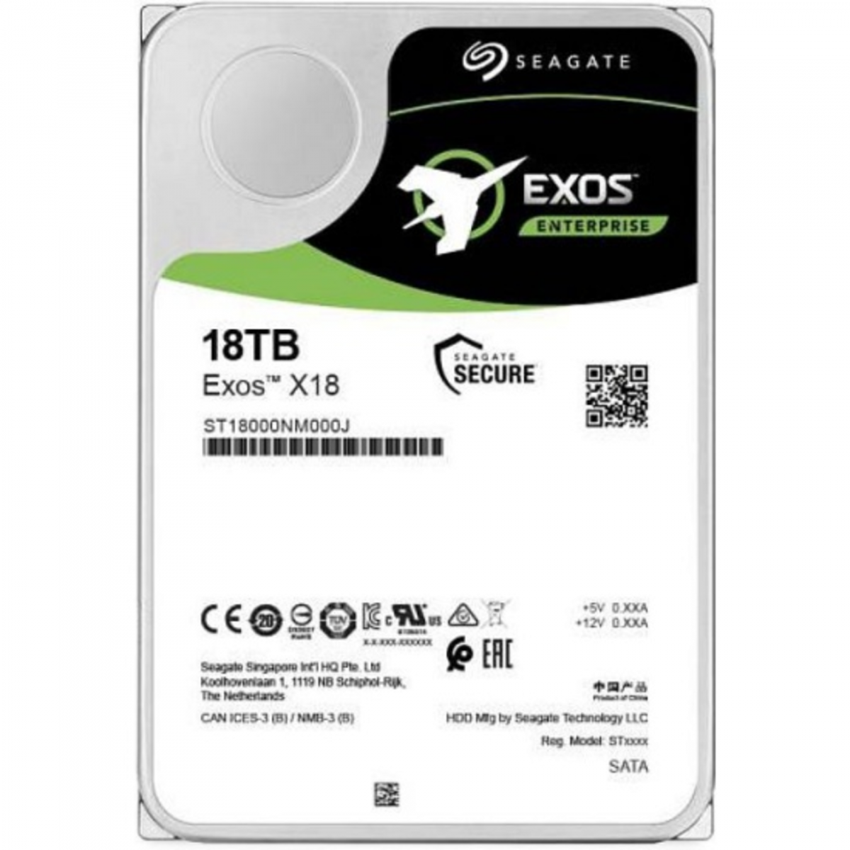 Жесткий диск Seagate Exos X18 18Tb 7.2k 512e/4Kn 256MB 3.5" SATA