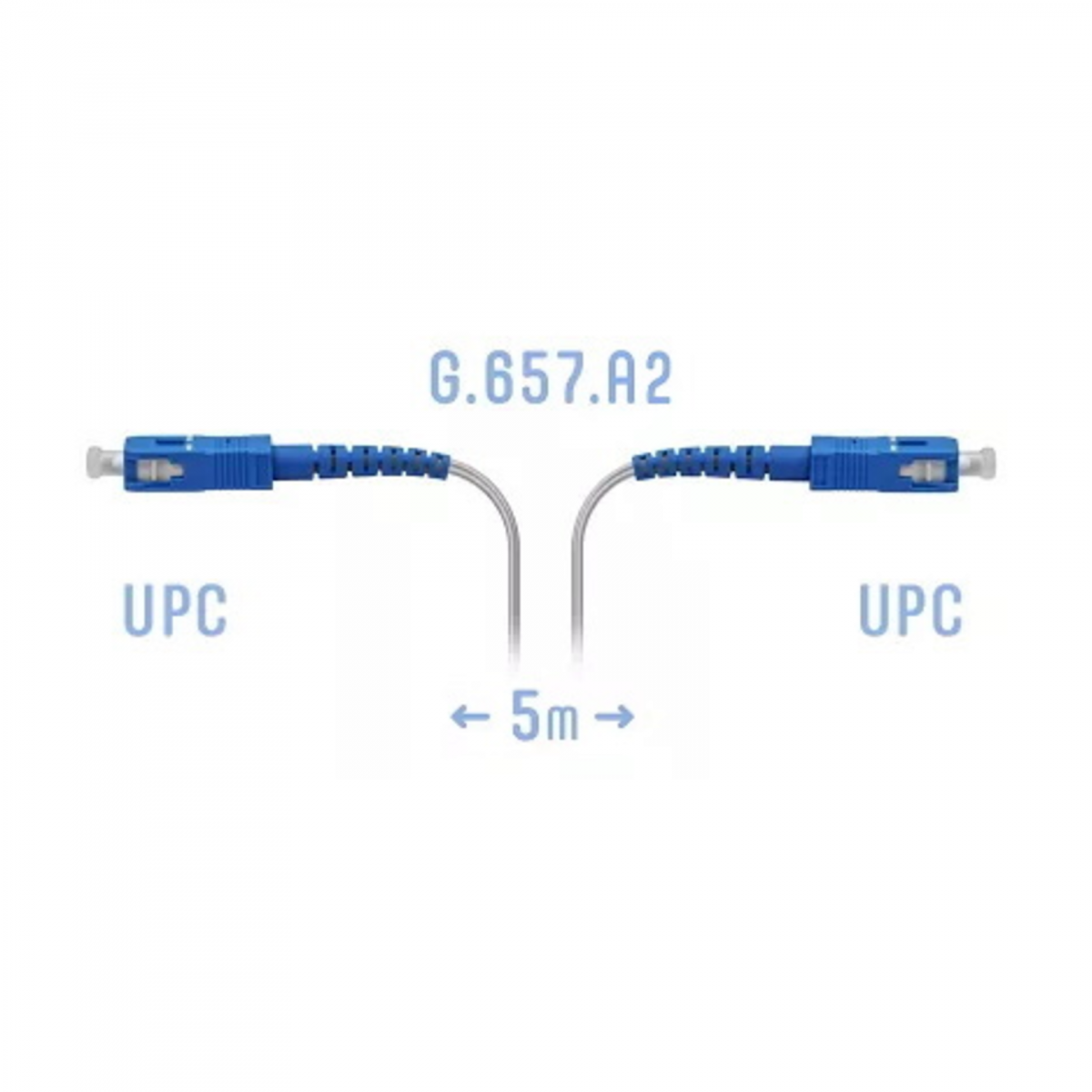 Патчкорд оптический FTTH SC/UPC, кабель 604-02-01W, 5 метров