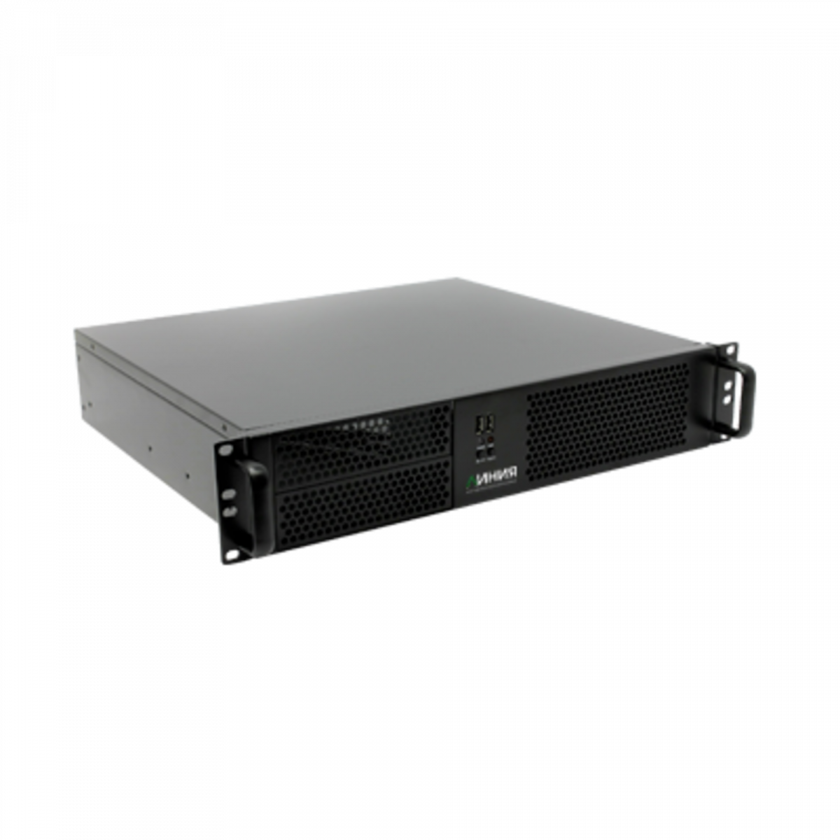 Видеосервер Линия NVR 32-2U Linux для IP-видеокамер. Количество каналов: видео - 32, аудио - 32, до 4 HDD, до 2 мониторов