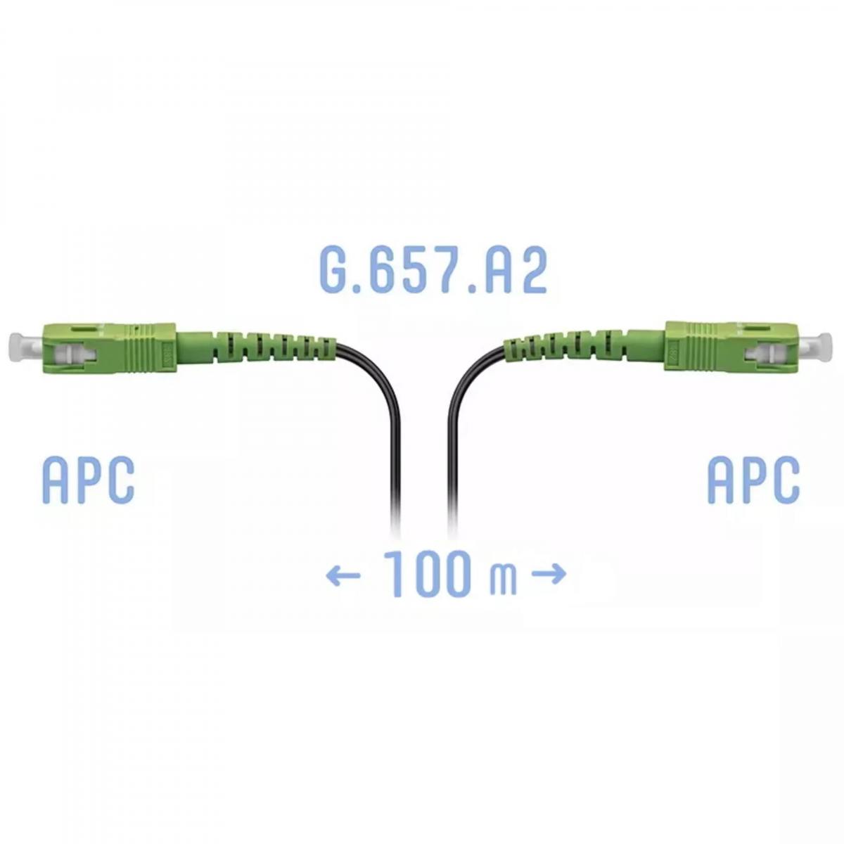 Патчкорд оптический FTTH SC/APC, кабель 604-05-01, 100 метров