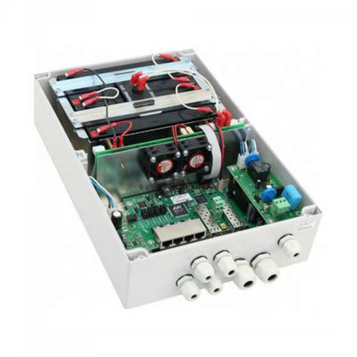 Многофункциональный гигабитный уличный управляемый коммутатор TFortis PSW-2G6F+UPS-Box