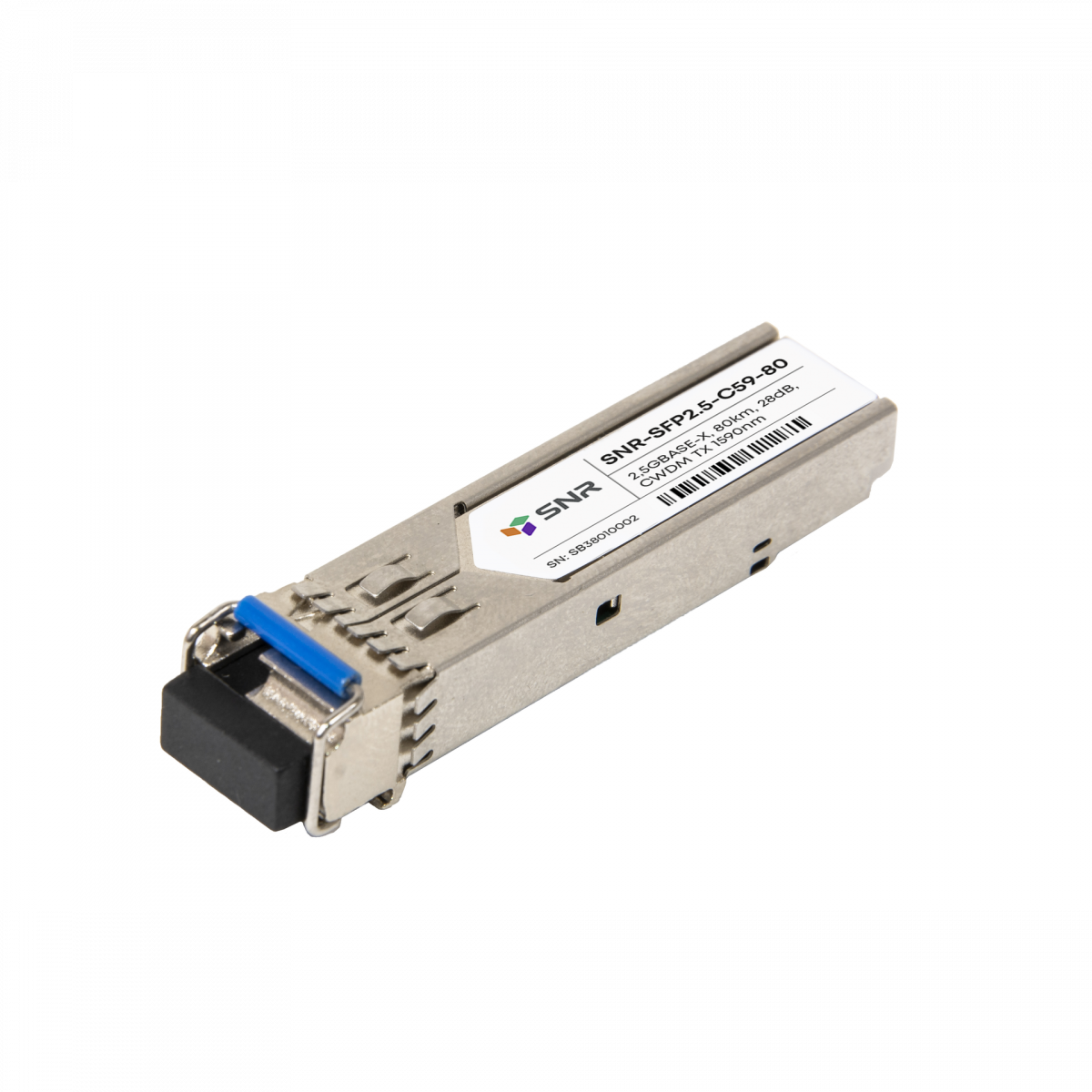 Модуль SFP 2.5G CWDM оптический, дальность до 80км (28dB), 1590нм